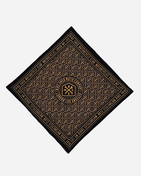 BSMC Retail Accessories BSMC Monogram Bandana - Black/Gold
