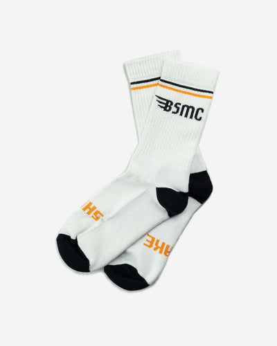 BSMC MX Socks - WHITE/ORANGE