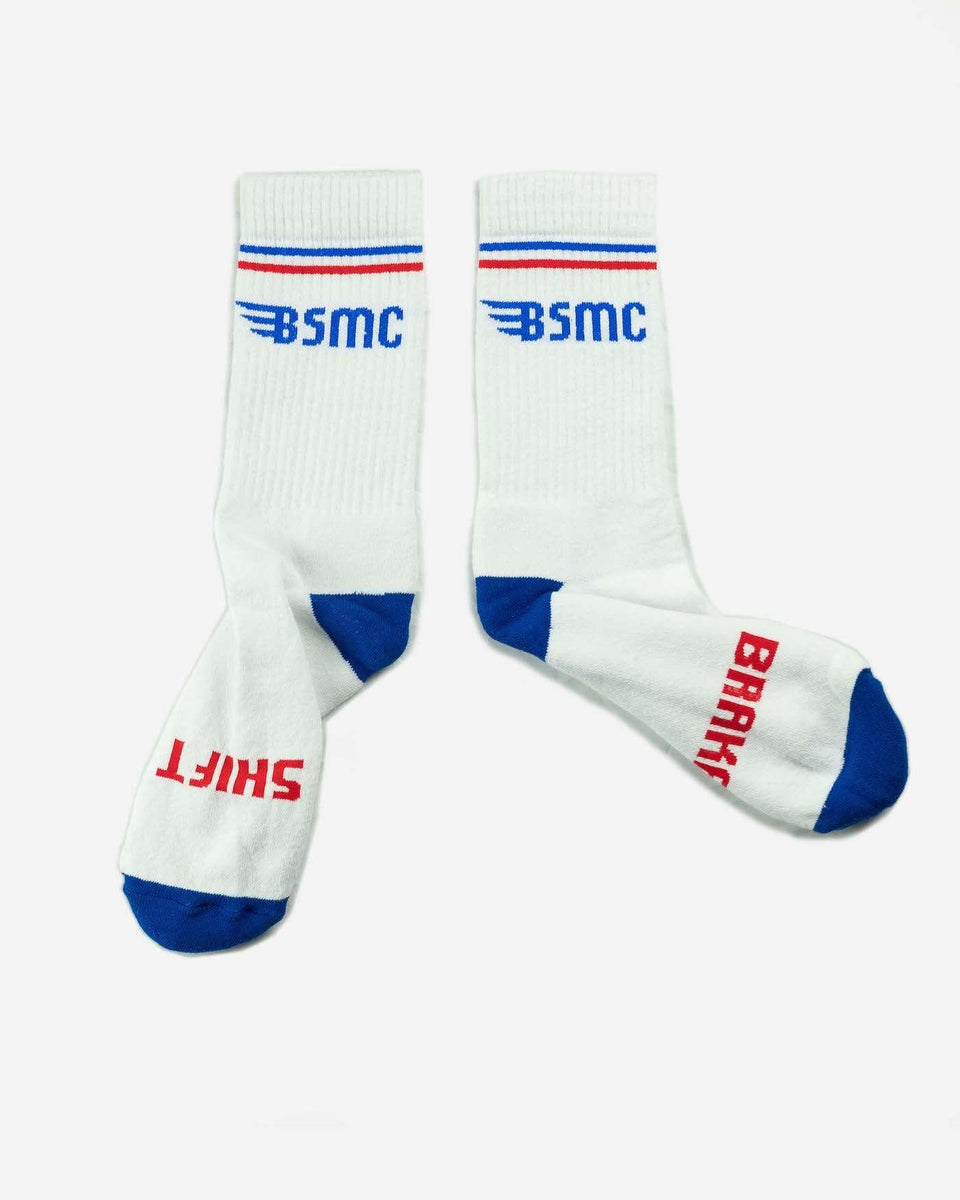 BSMC Retail Accessories BSMC MX Socks - WHT/RED/BLUE