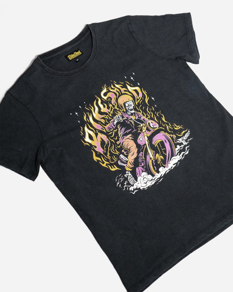 BSMC Women's Speed Demon Graphic Motorcycle T-Shirt - Washed Black